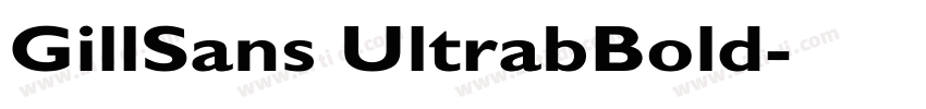 GillSans UltrabBold字体转换